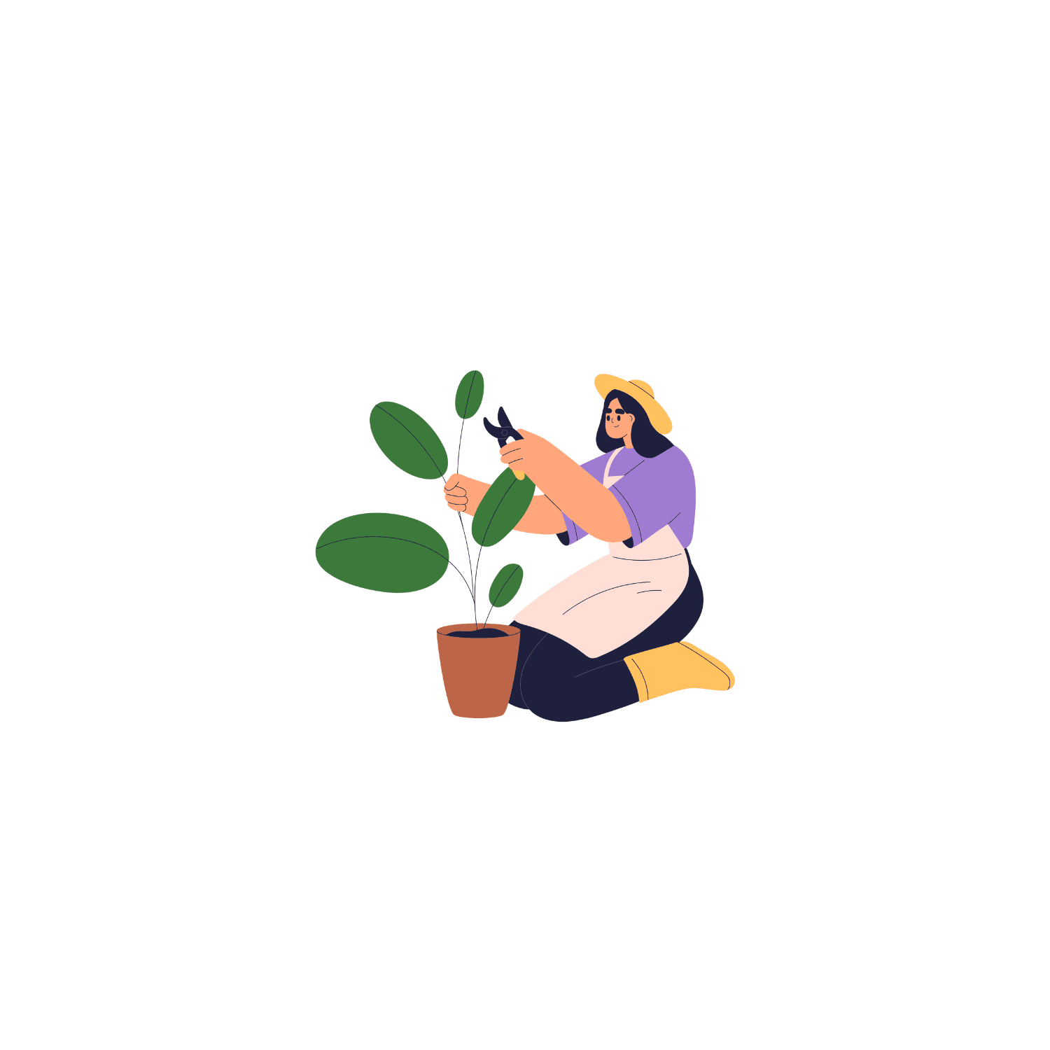 Gardening buddy — Helper and senior planting in a garden